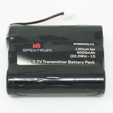 Spektrum 3.7V 6000mAh 1S Transmitter Battery -iX12 / NX6 / NX8 Tx Plug (XH-1S)