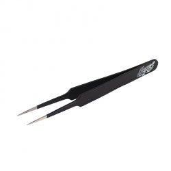 Excel Straight Point Tweezers, Black