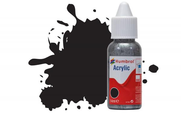 Humbrol Acrylic Paint: 33 - Black - Matt