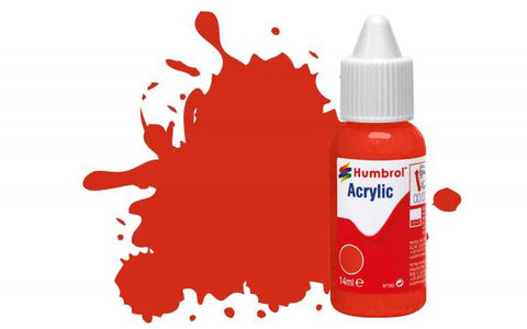 Humbrol Acrylic Paint: 174 - Signal Red - Satin