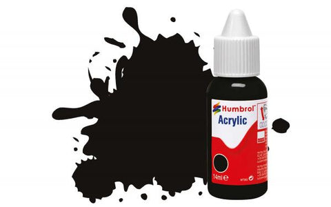 Humbrol Acrylic Paint: 85 - Black - Satin