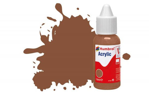 Humbrol Acrylic Paint: 186 - Brown -  Matt