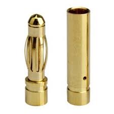 4mm Gold Connector Bullet Set + H/S