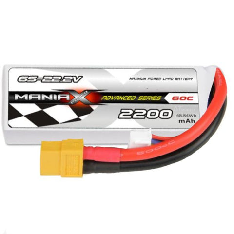 ManiaX 6S 2200mAh 60C 22.2V Lipo Battery