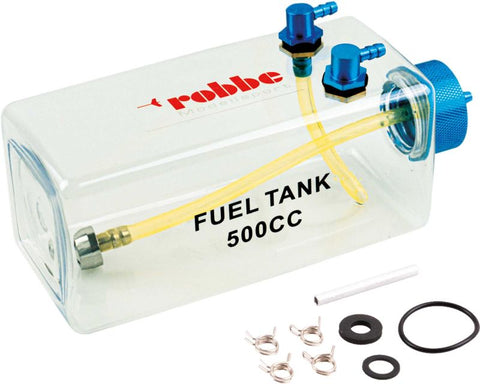 Robbe Transparent Fuel Tank 500ml with Cover ( Gas / Methanol )