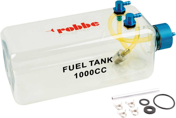 Robbe Transparent Fuel Tank 1000ml with Cover ( Gas / Methanol )