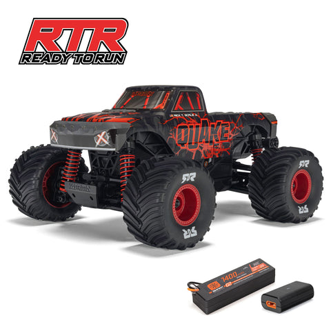 ARRMA 1/16 QUAKE GROM 4X4 RTR Brushed Monster Truck (Battery & Charger Included), Red