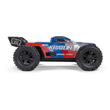 ARRMA 1/16 MINI KRATON 3S DSC 4X4 RTR Brushless Speed Truck (Battery & Charger Included), Red/Blue