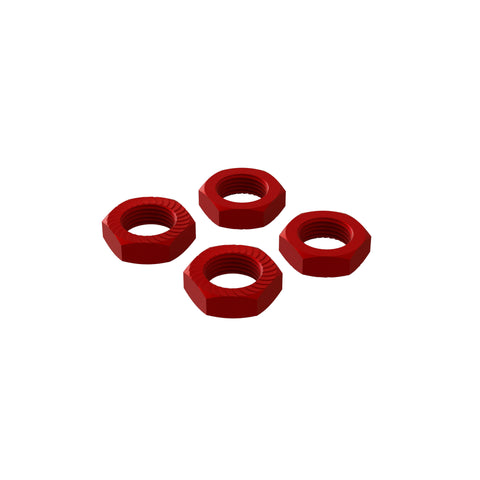 ARA310906 ARRMA Aluminum Wheel Nut, 17mm Red (4)