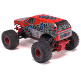 ARRMA 1/10 GORGON 2WD RTR Brushed Monster Truck (Battery & Charger Included), Red