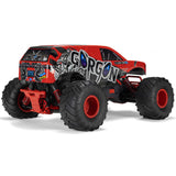 ARRMA 1/10 GORGON 2WD RTR Brushed Monster Truck (Battery & Charger Included), Red