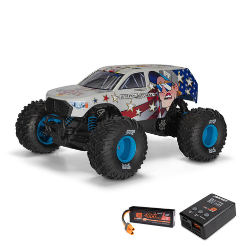 ARRMA 1/10 FREEDOM FLYER 223S 2WD RTR Brushless Monster Truck (Battery & Charger Included), White