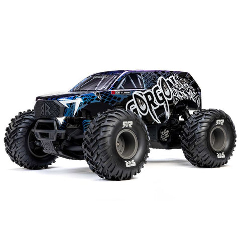 ARRMA 1/10 GORGON 223S 2WD RTR Brushless Monster Truck, Blue/Black
