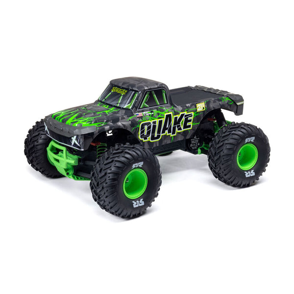 ARRMA 1/10 QUAKE 223S DSC 2WD RTR Brushless Monster Truck, Green WITHOUT Battery & Charger