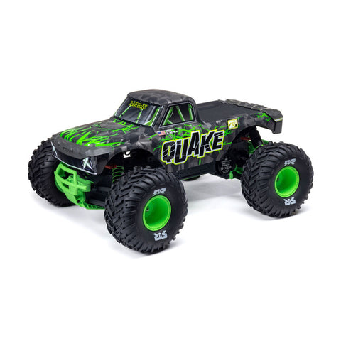 ARRMA 1/10 QUAKE 223S DSC 2WD RTR Brushless Monster Truck, Green WITHOUT Battery & Charger