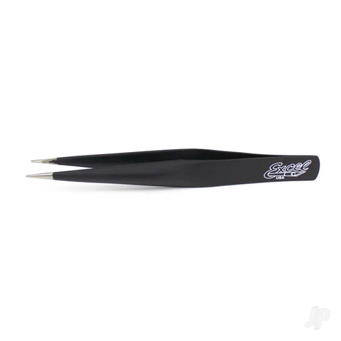 Excel Hollow Handle Ultra Fine Point Tweezers, Black