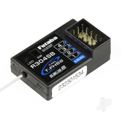Futaba R304SB 4-Channel (PWM) Surface Receiver with S.BUS for Telemetry T-FHSS