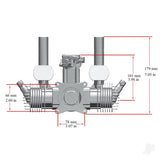 Stinger 70cc 2-Stroke Twin Cylinder Engine with Electric Start
