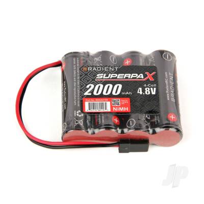 Radient NiMH 4.8V 2000mAh AA Flat, Rx, JR