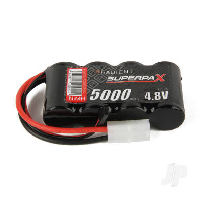 Radient NiMH 4.8V 5000mAh SC Flat, Rx, TAM / JR