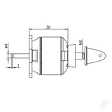 Radient Brushless Motor 3536 1050KV (2-4S)