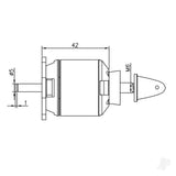 Radient Brushless Motor 3542 1000KV (2-4S)
