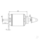 Radient Brushless Motor 5065 435KV (4-6S)