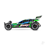 Traxxas Bandit HD XL-5 1:10 2WD RTR Electric Buggy, Green (+ TQ 2-ch, Titan 550, 7-Cell NiMH, 4A USB-C Charger)