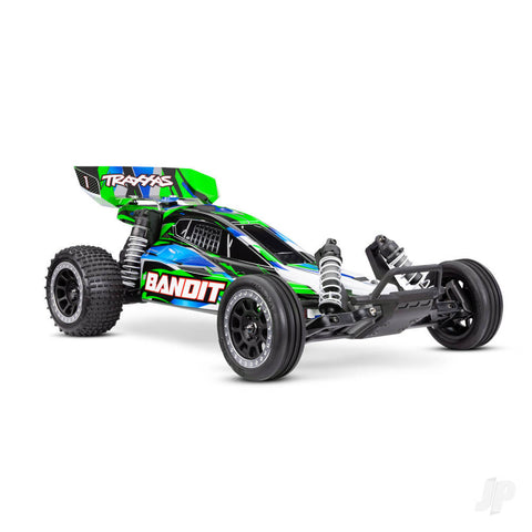 Traxxas Bandit HD XL-5 1:10 2WD RTR Electric Buggy, Green (+ TQ 2-ch, Titan 550, 7-Cell NiMH, 4A USB-C Charger)