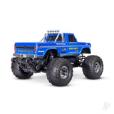 Traxxas Bigfoot HD 1:10 Electric 2WD RTR Monster Truck, Blue TQ 2-ch, XL-5, Titan 550, 7-Cell NiMH, 4A USB-C Charger