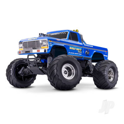 Traxxas Bigfoot HD 1:10 Electric 2WD RTR Monster Truck, Blue TQ 2-ch, XL-5, Titan 550, 7-Cell NiMH, 4A USB-C Charger