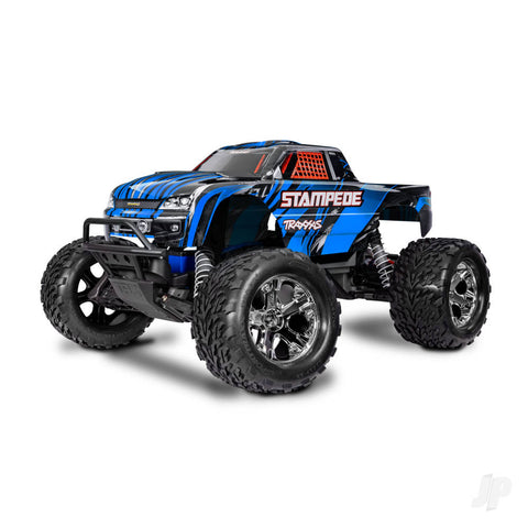 Traxxas Stampede HD 1:10 Electric 2WD RTR Monster Truck, Blue (+ TQ 2-ch, XL-5, Titan 550, 7-Cell NiMH, 4A USB-C Charger)