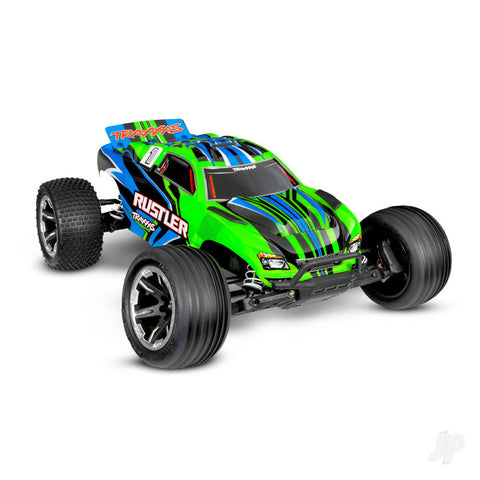 Traxxas Rustler HD 1:10 2WD RTR Electric Stadium Truck, Green RTR