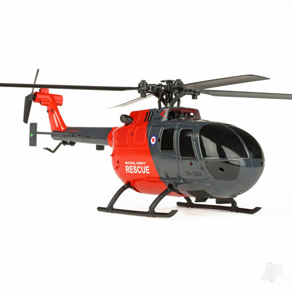 Twister BO-105 Scale 250 Flybarless Helicopter with 6 Axis Stabilisation and Altitude Hold (Grey/Red)