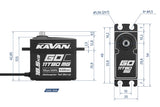 Kavan GO-11T80MG (0.03s/60°, 18kg.cm) Tail / Rudder Servo ( 550 -800 Class )