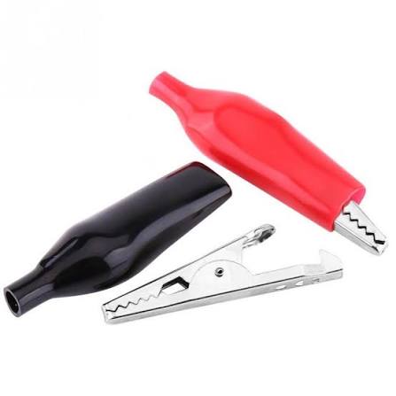 MHS Crocodile Clips Pair Red + Black