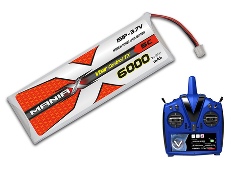 ManiaX 1S 6000mAh 5C 3.7V Lipo Battery Mikado Vbar