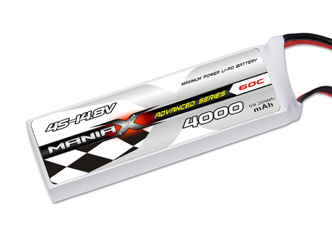 ManiaX 4S 4000mAh 60C 14.8V Lipo Battery