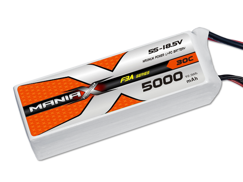 ManiaX 5S 5000mAh 30C 18.5V Lipo Battery F3A