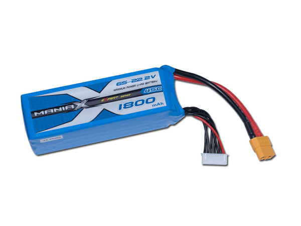 ManiaX 6S 1800mAh 45C 22.2V Lipo Battery eXpert