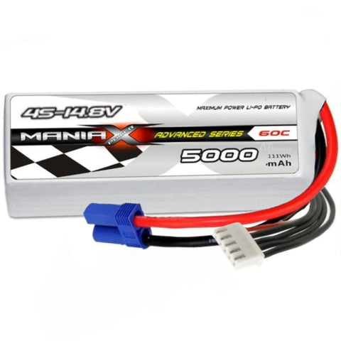 ManiaX 4S 5000mAh 60C 14.8V Lipo Battery
