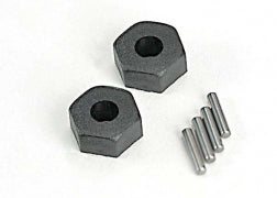 Traxxas 1654 Wheel hubs, hex (2)/ stub axle pins (2)