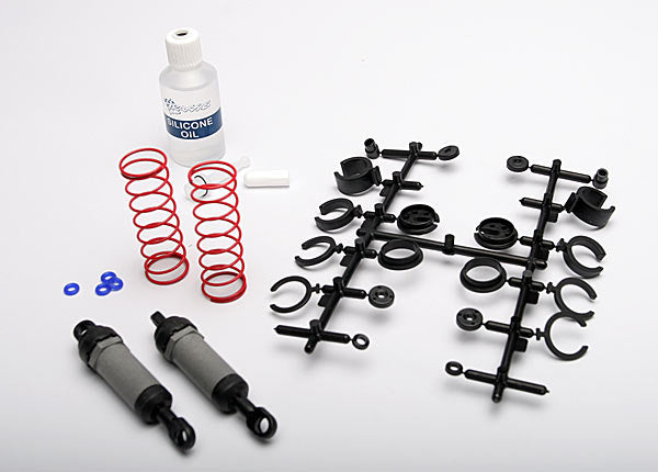 Traxxas 3760A Ultra Shocks (grey)(long)w/ spring pre-load spacers)(front)