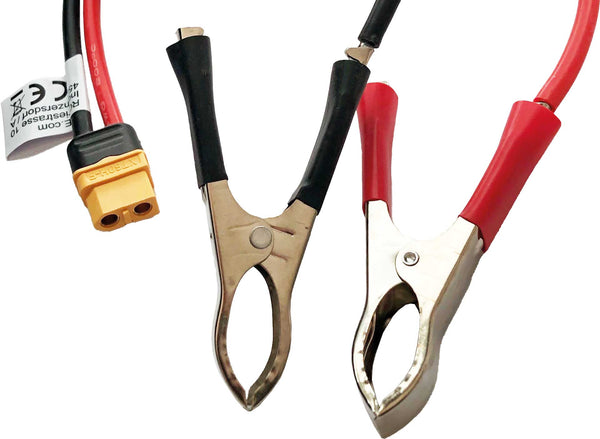 MHS ISDT Charging cable XT-60 socket to alligator clips 12AWG 50CM