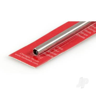 87115 1/4x12in Round Stainless Steel Tube, .028in Wall