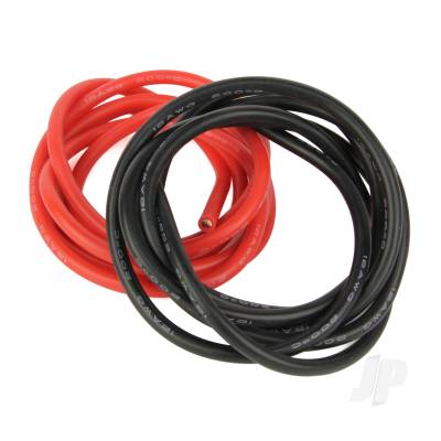 12 AWG Silicone Wire (Black / Red) 4ft