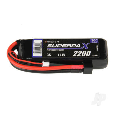 Radient 2200mAh 11.1V 30C 3S1P Lipo Battery Pack Deans