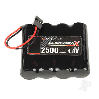 Radient NiMH 4.8V 2500mAh AA Flat, Rx, JR