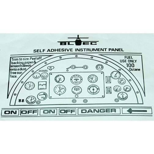 SL045 Aircraft Instrument Panel Stickers – Model Heli Services
