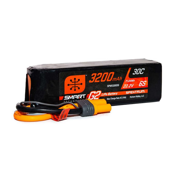 Spektrum 22.2V 3200mAh 6S 30C Smart G2 LiPo Battery: IC5